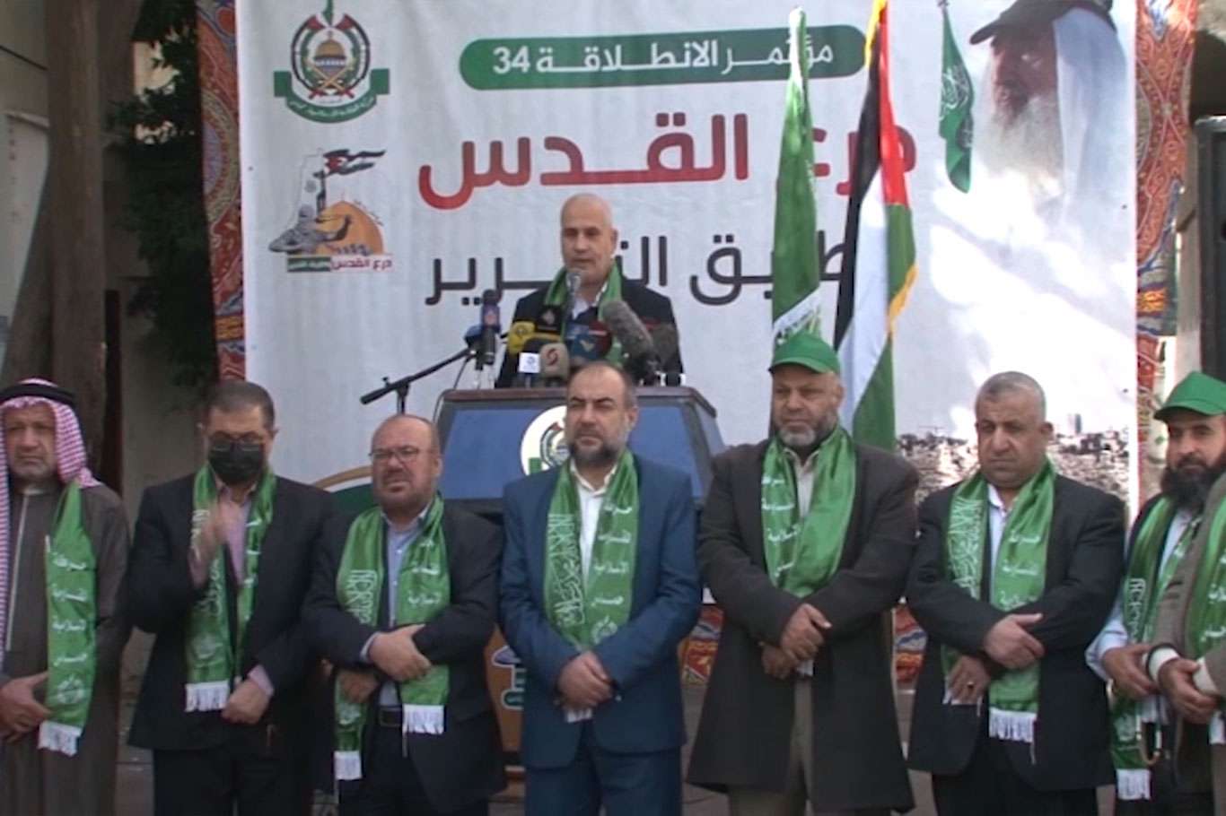 حماس تحيي ذكرى انطلاقتها الـ34 تحت شعار "حماس.. درع القدس وطريق التحرير"